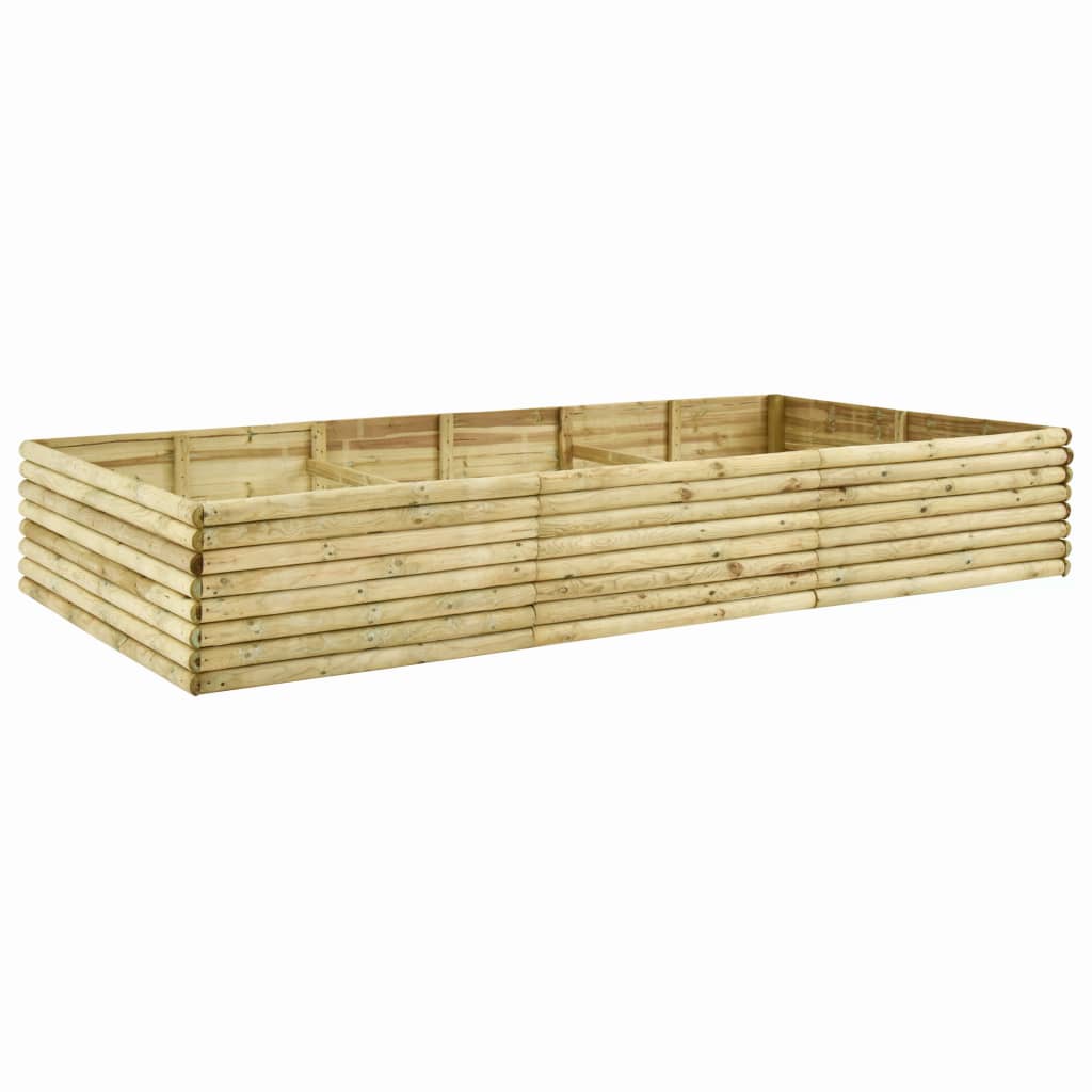 Ζαρντινιέρα Υπερυψωμένη 300x150x48 εκ/19 χιλ. Εμποτ.Ξύλο Πεύκου