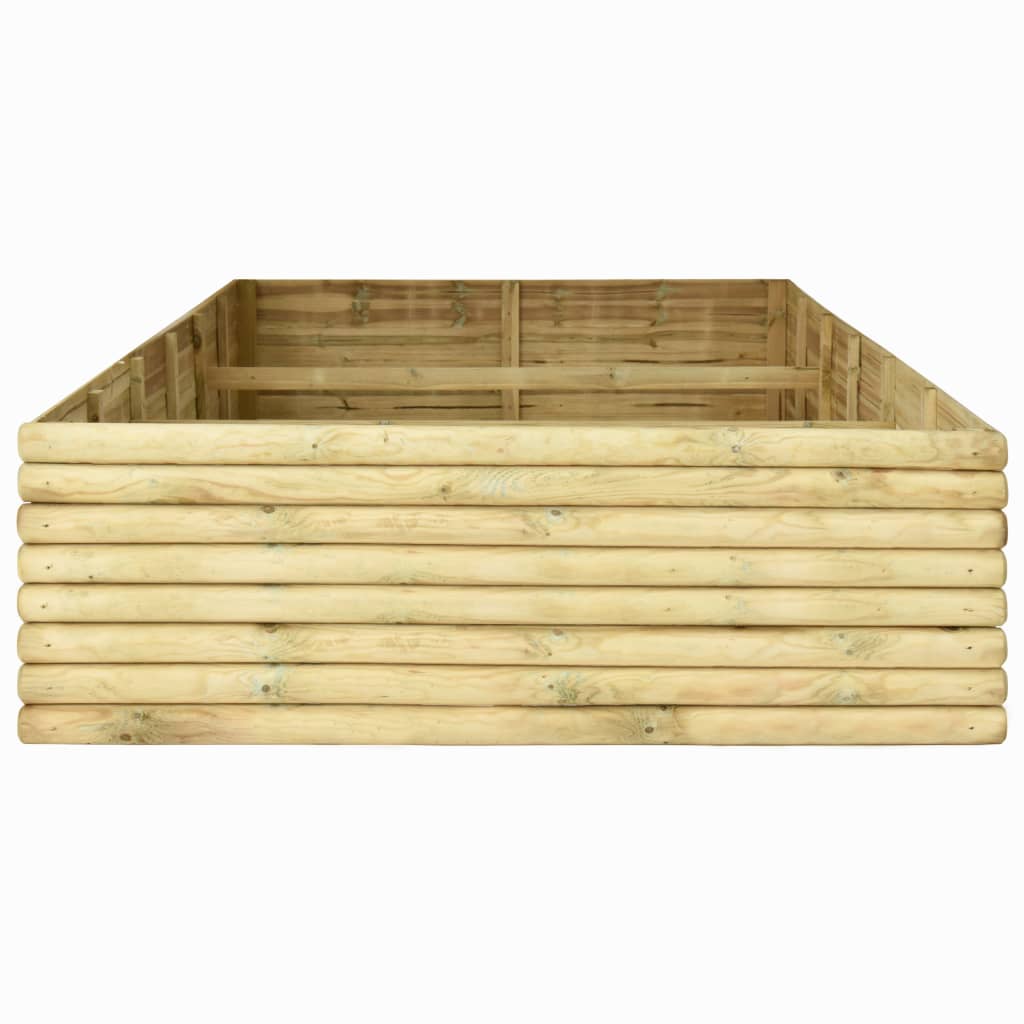 Ζαρντινιέρα Υπερυψωμένη 300x150x48 εκ/19 χιλ. Εμποτ.Ξύλο Πεύκου