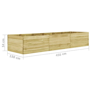 Ζαρντινιέρα Υπερυψωμένη 450x150x54 εκ. Εμποτισμένο Ξύλο Πεύκου