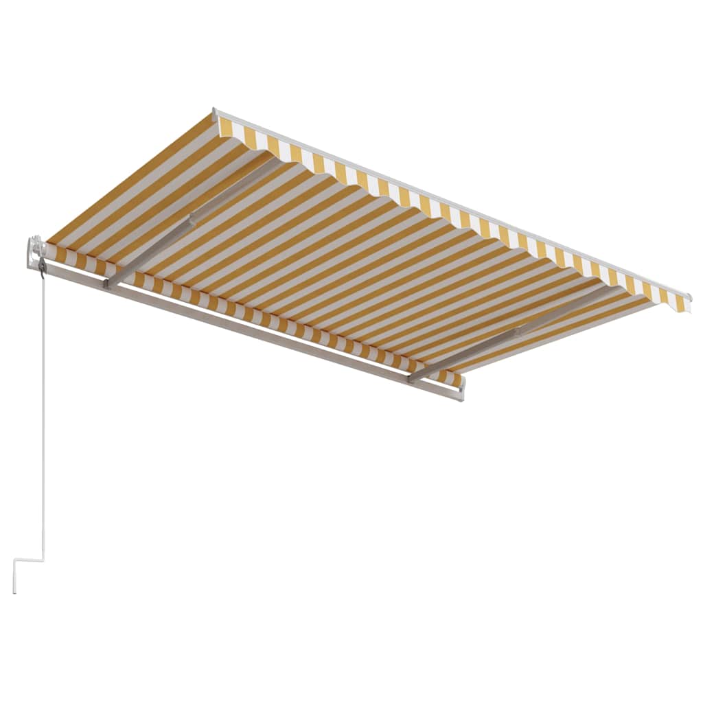 Τέντα Συρόμενη Αυτόματη Κίτρινο / Λευκό 400 x 300 εκ.