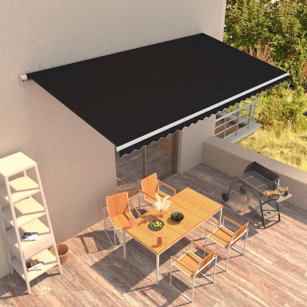 Τέντα Συρόμενη Αυτόματη Ανθρακί 600 x 300 εκ. - Pakobazaar