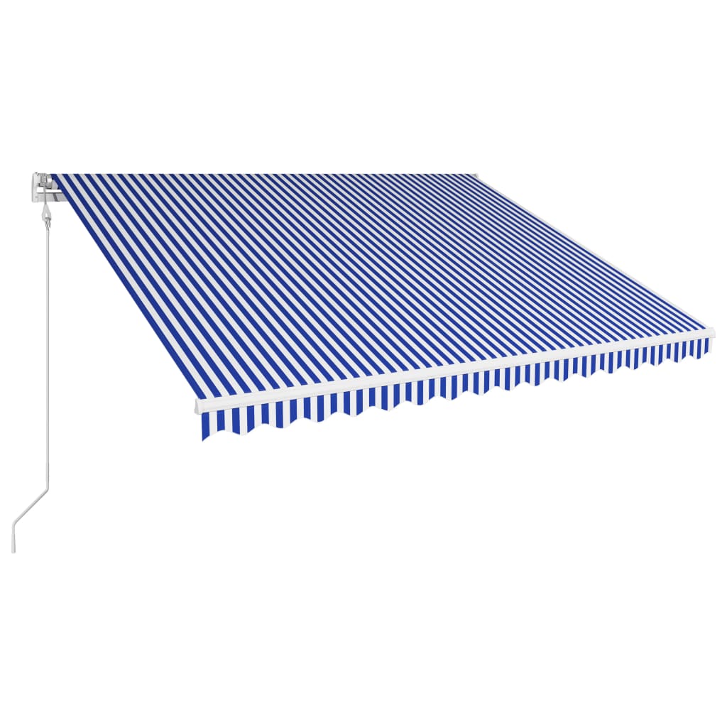 Τέντα Συρόμενη Αυτόματη Μπλε / Λευκό 450 x 300 εκ.