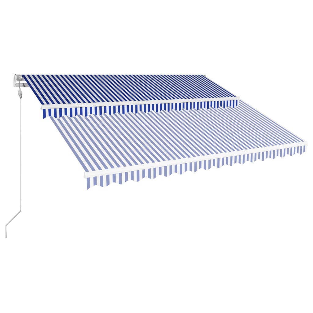 Τέντα Συρόμενη Αυτόματη Μπλε / Λευκό 450 x 300 εκ.