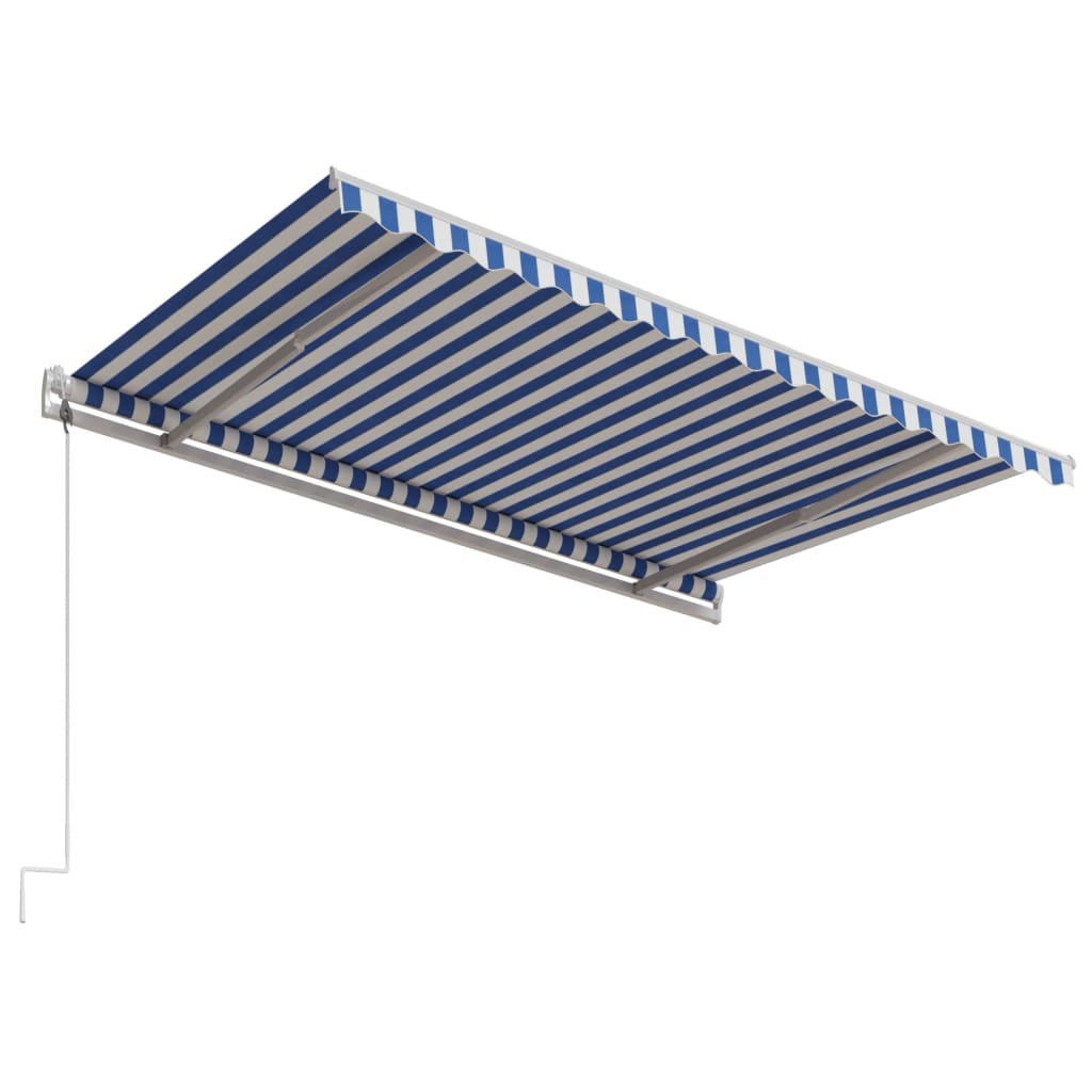 Τέντα Συρόμενη Αυτόματη Μπλε / Λευκό 450 x 300 εκ.