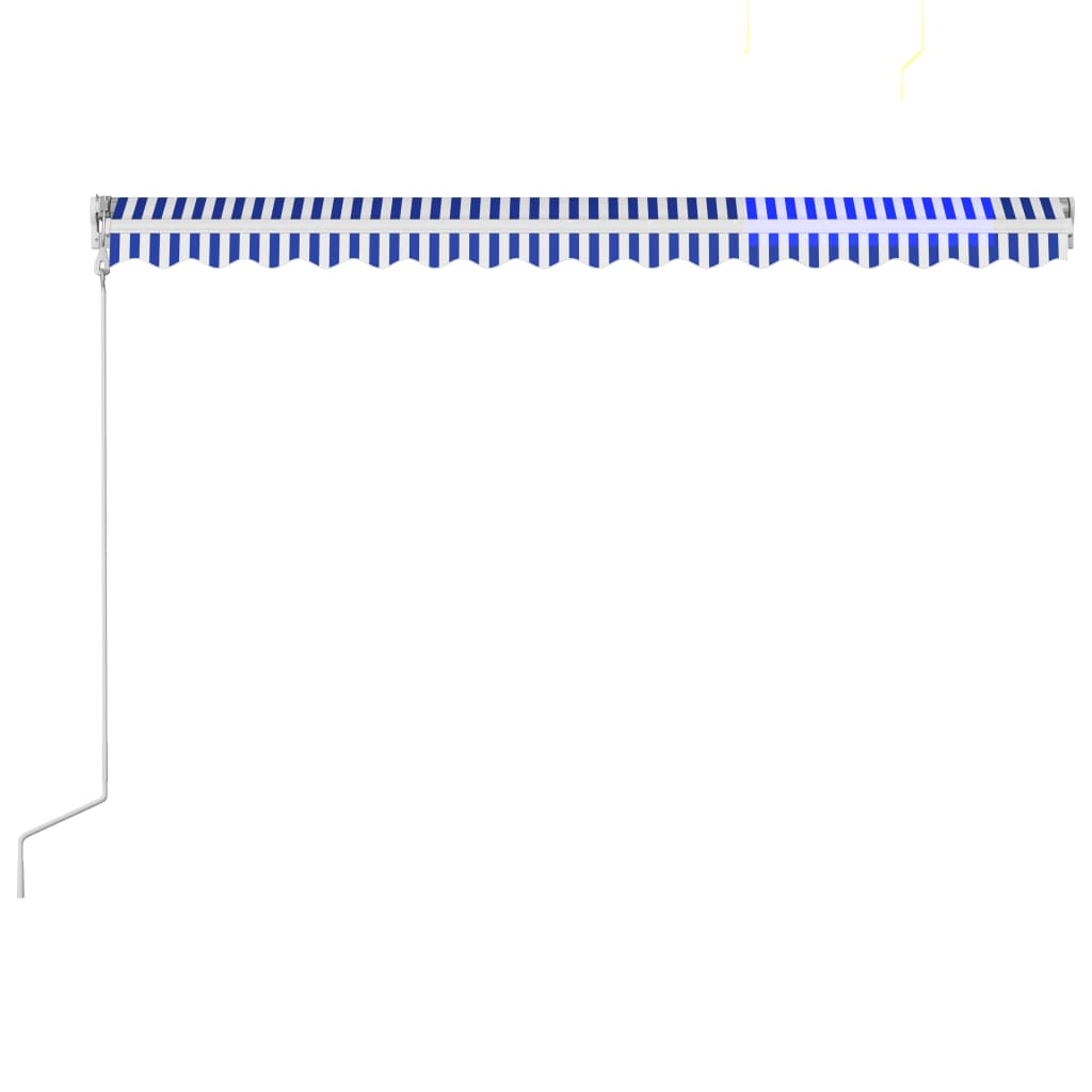 Τέντα Συρόμενη Αυτόματη Μπλε / Λευκό 450 x 300 εκ.