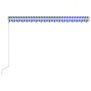 Τέντα Συρόμενη Αυτόματη Μπλε / Λευκό 450 x 300 εκ.