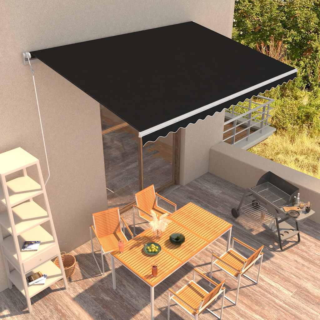 Τέντα Συρόμενη Αυτόματη Ανθρακί 450 x 300 εκ.