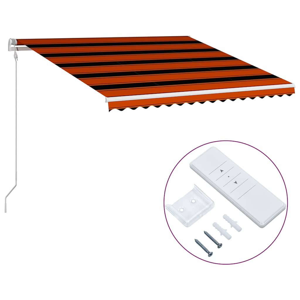 Τέντα Συρόμενη Αυτόματη Πορτοκαλί / Καφέ 450 x 300 εκ.