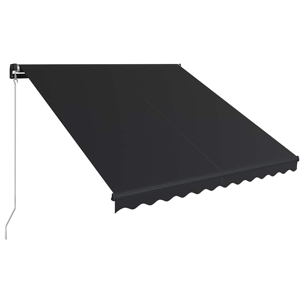 Τέντα Συρόμενη Χειροκίνητη με LED Ανθρακί 350 x 250 εκ. - PAKOBAZAAR