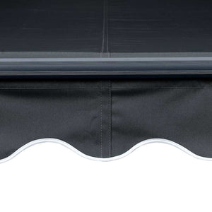 Τέντα Συρόμενη Χειροκίνητη με LED Ανθρακί 350 x 250 εκ. - PAKOBAZAAR