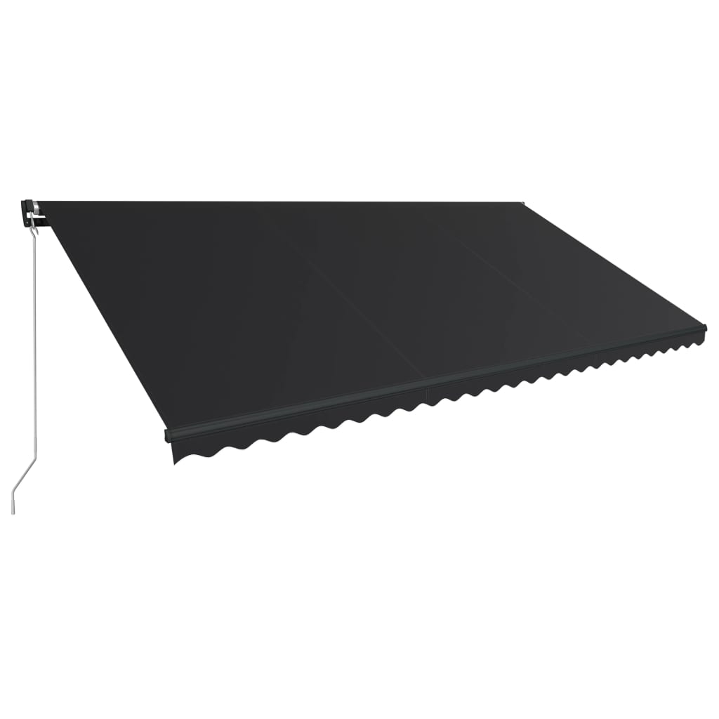 Τέντα Συρόμενη Χειροκίνητη με LED Ανθρακί 600 x 300 εκ.