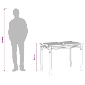Τραπεζαρία Κήπου 120 x 65x 80 εκ. από Μασίφ Ξύλο Teak