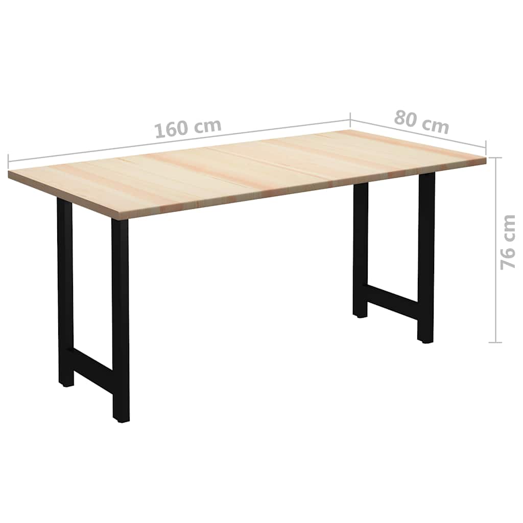 Τραπεζαρία 160 x 80 x 76 εκ. από Ξύλο Πεύκου