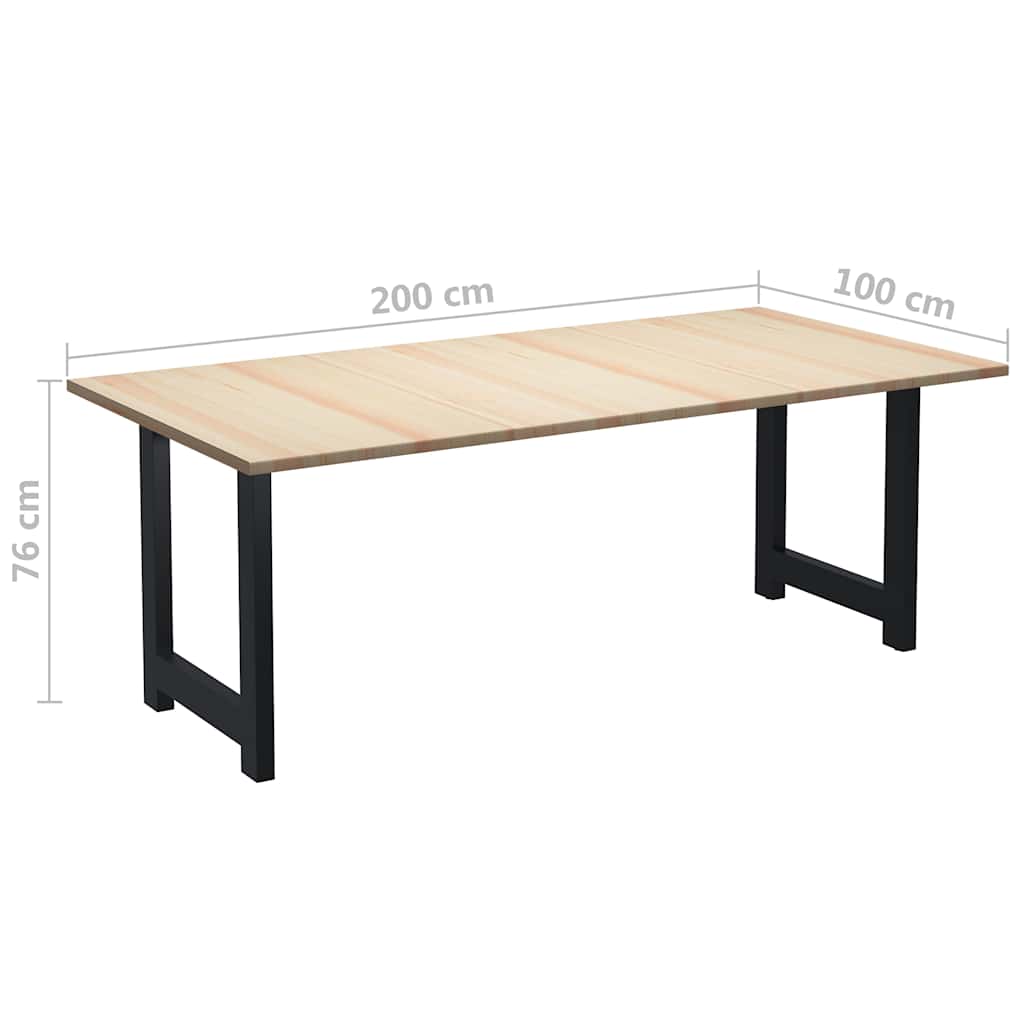 Τραπεζαρία 200 x 100 x 76 εκ. από Ξύλο Πεύκου