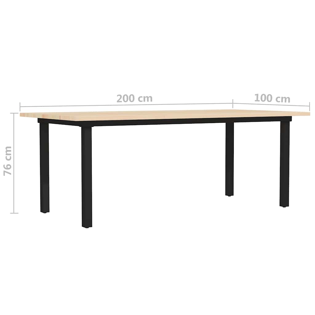 Τραπεζαρία 200 x 100 x 76 εκ. από Ξύλο Πεύκου - Pakobazaar