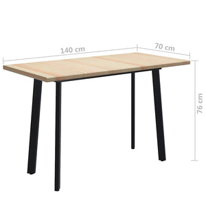 Τραπεζαρία 140 x 70 x 76 εκ. από Ξύλο Πεύκου