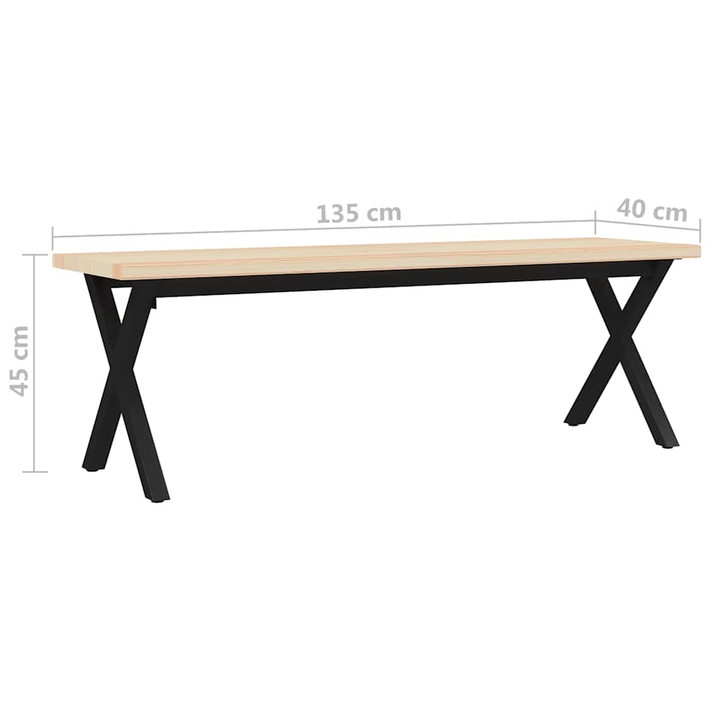 Πάγκος 135 x 40 x 45 εκ. από Ξύλο Πεύκου
