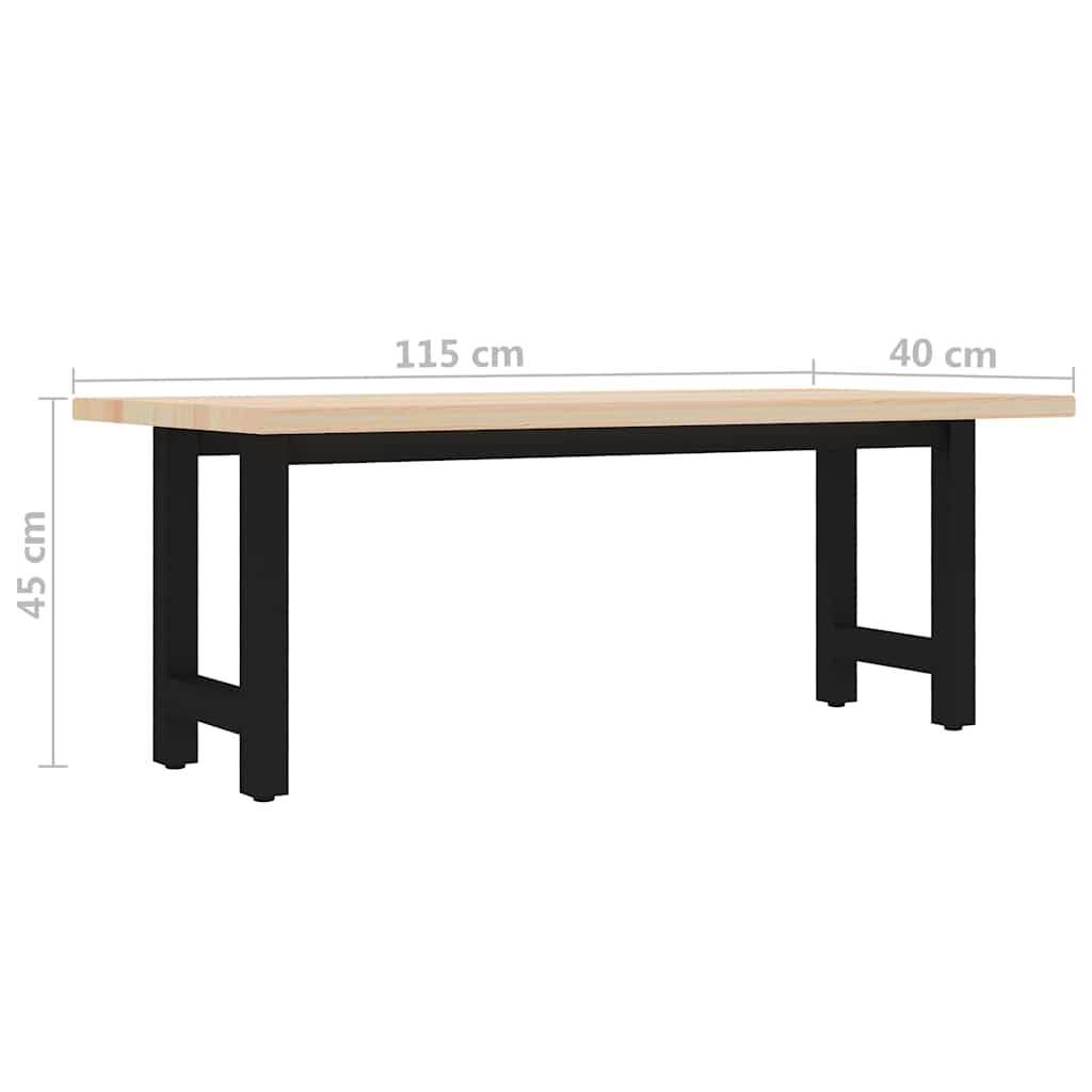 Πάγκος 115 x 40 x 45 εκ. από Ξύλο Πεύκου