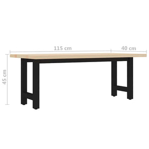 Πάγκος 115 x 40 x 45 εκ. από Ξύλο Πεύκου