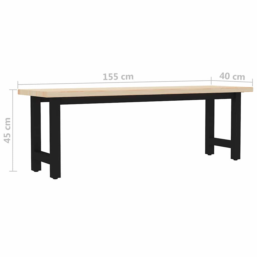 Πάγκος 155 x 40 x 45 εκ. από Ξύλο Πεύκου