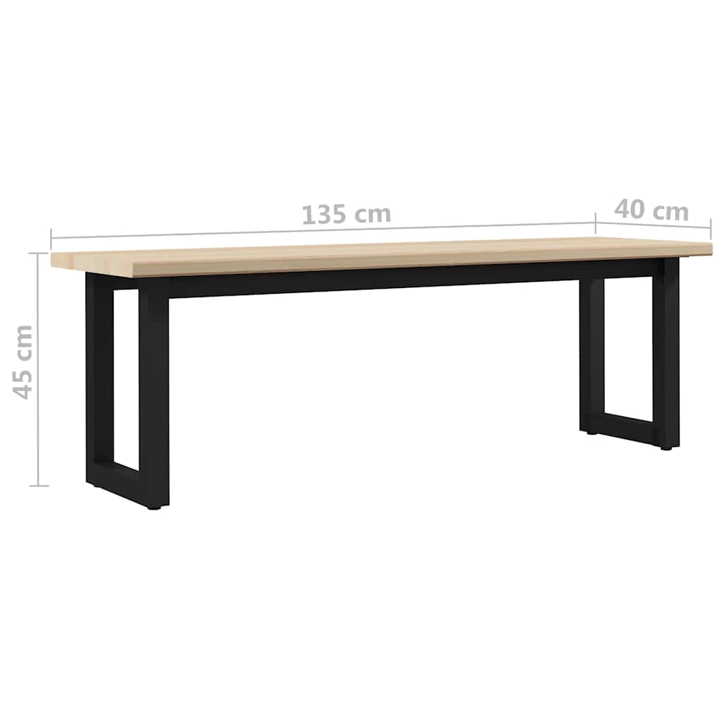 Πάγκος 135 x 40 x 45 εκ. από Ξύλο Πεύκου