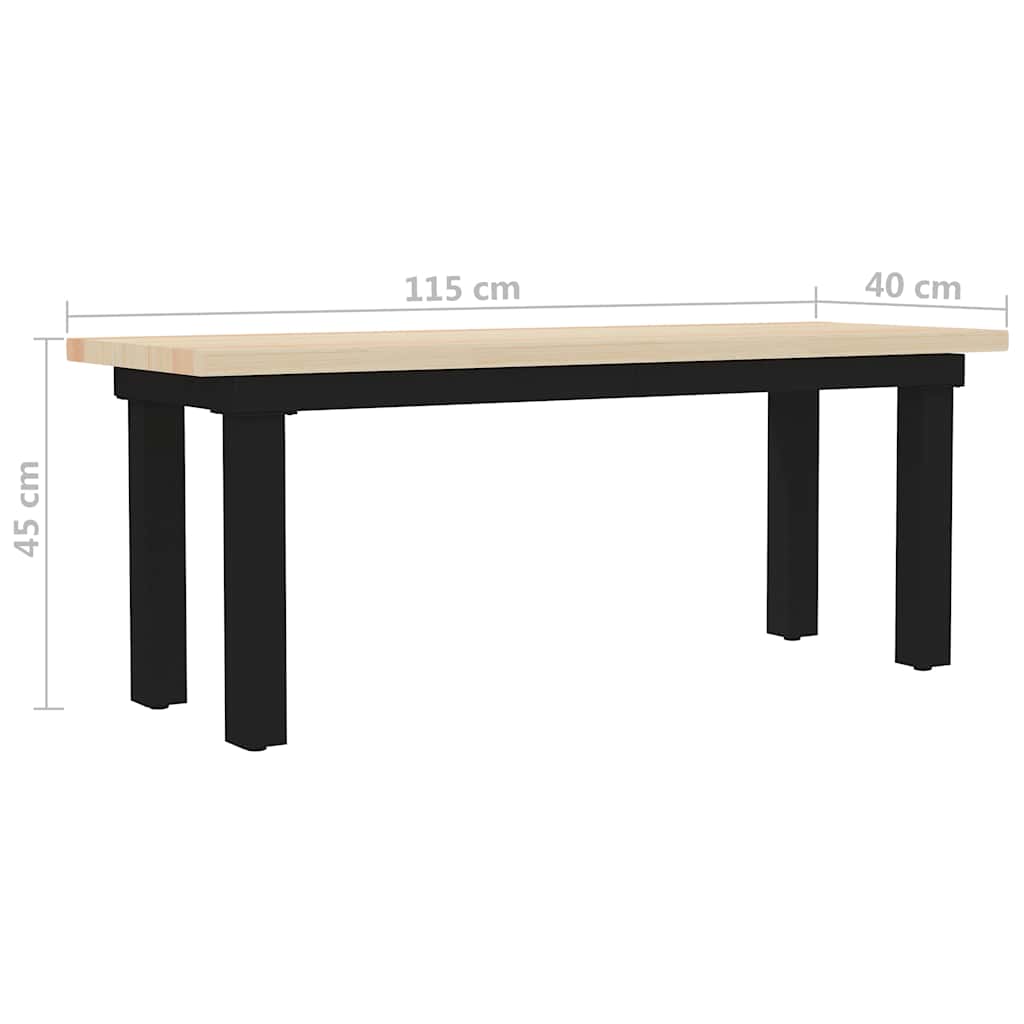 Πάγκος 115 x 40 x 45 εκ. από Ξύλο Πεύκου