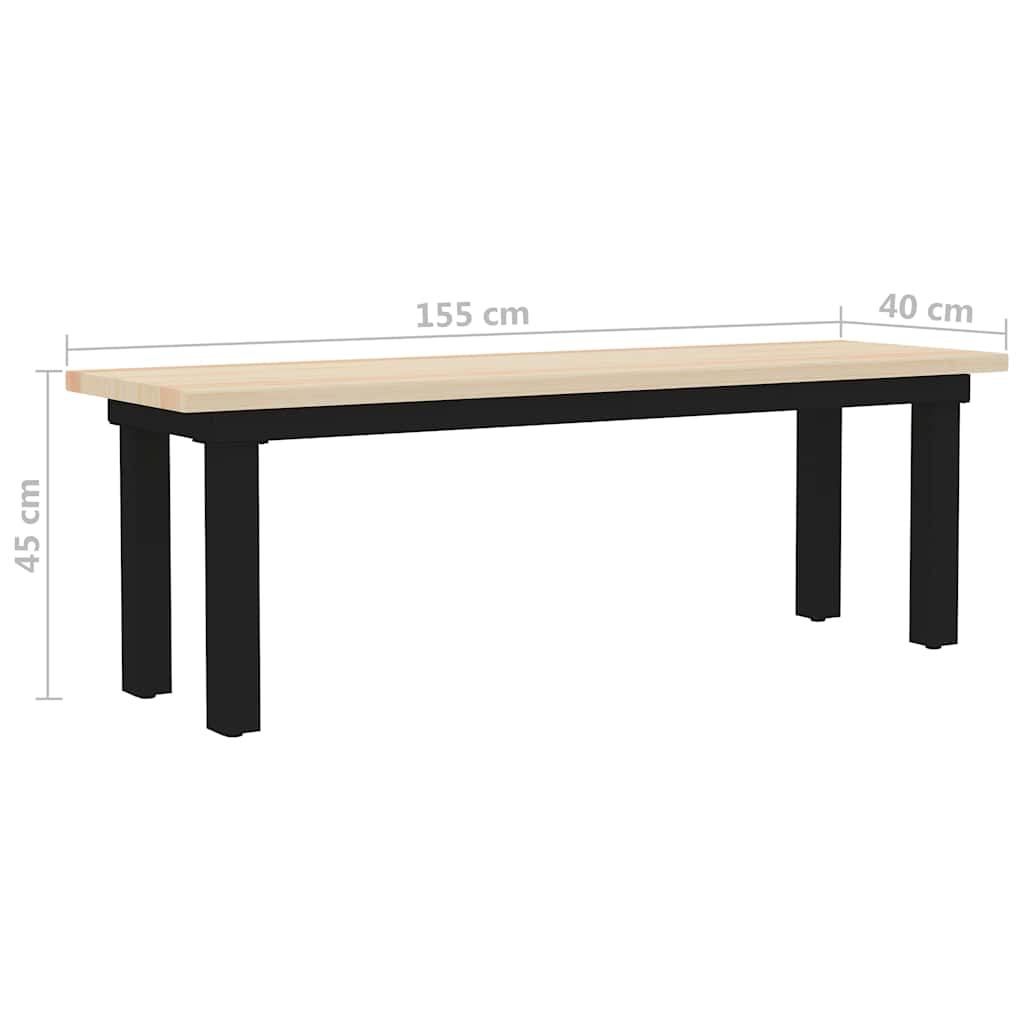 Πάγκος 155 x 40 x 45 εκ. από Ξύλο Πεύκου