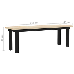 Πάγκος 155 x 40 x 45 εκ. από Ξύλο Πεύκου