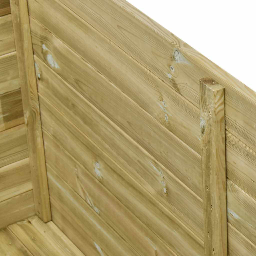 Ζαρντινιέρα Υπερυψωμένη με Πάτο 150x50x75 εκ. Εμποτ.Ξύλο Πεύκου