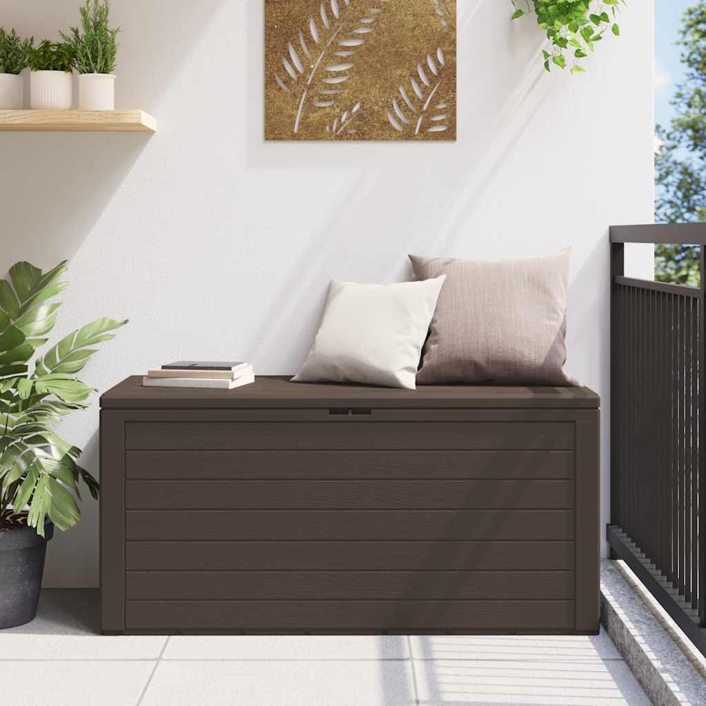 Μπαούλο Αποθήκευσης Κήπου Καφέ 116 x 44 x 55 εκ. - Pakobazaar