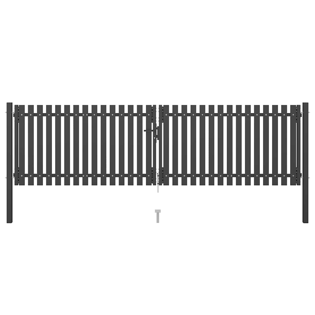 Πύλη Κήπου Ανθρακί 400x75 εκ. από Ατσάλι - Pakobazaar