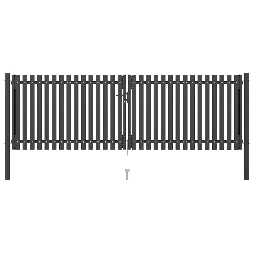 Πύλη Κήπου Ανθρακί 400x100 εκ. από Ατσάλι - Pakobazaar
