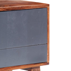 Έπιπλο Τηλεόρασης Γκρι 140x30x45 εκ. από Μασίφ Ξύλο - PAKOBAZAAR