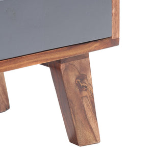 Έπιπλο Τηλεόρασης Γκρι 140x30x45 εκ. από Μασίφ Ξύλο - PAKOBAZAAR