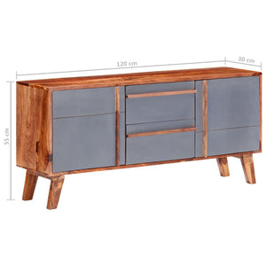 Μπουφές Γκρι 120 x 30 x 55 εκ. από Μασίφ Ξύλο - PAKOBAZAAR