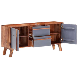 Μπουφές Γκρι 120 x 30 x 55 εκ. από Μασίφ Ξύλο - PAKOBAZAAR