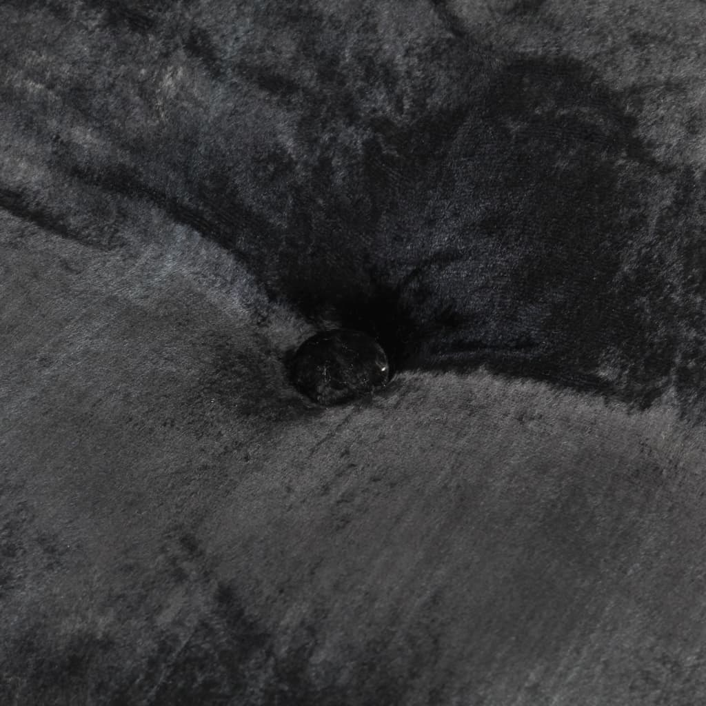 Πουφ Στρογγυλό Ανθρακί 40 x 20 εκ. Βελούδινο - PAKOBAZAAR