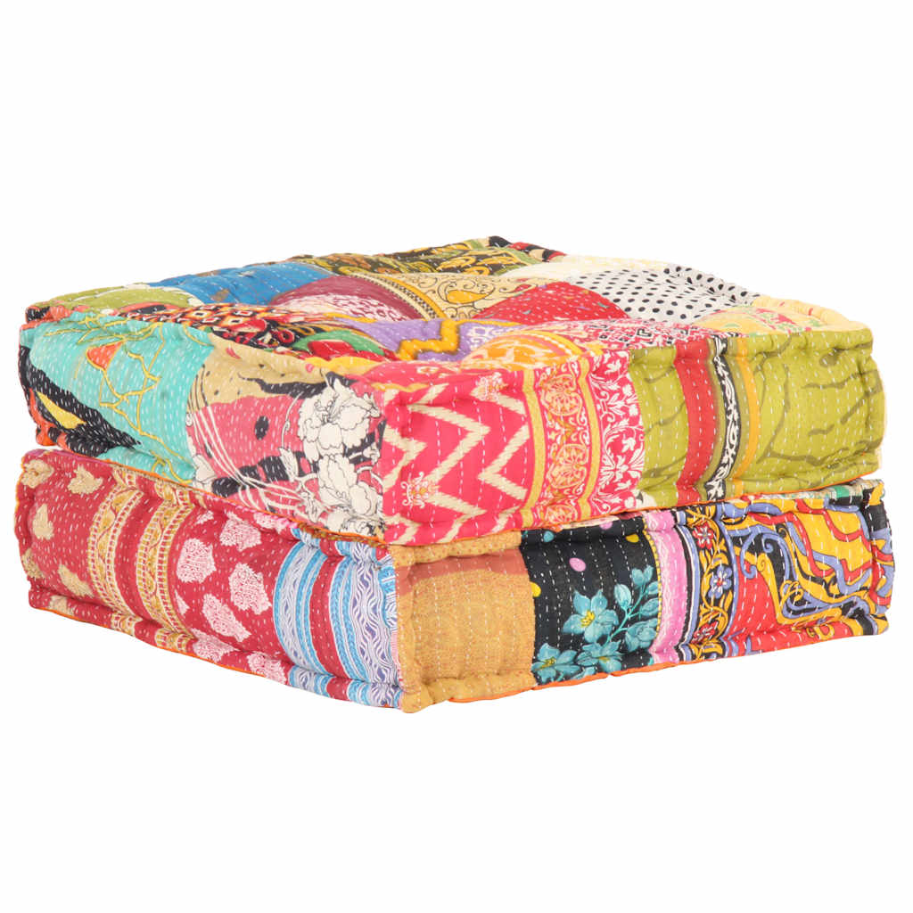 Πουφ Patchwork 60 x 70 x 36 εκ. Υφασμάτινο - PAKOBAZAAR