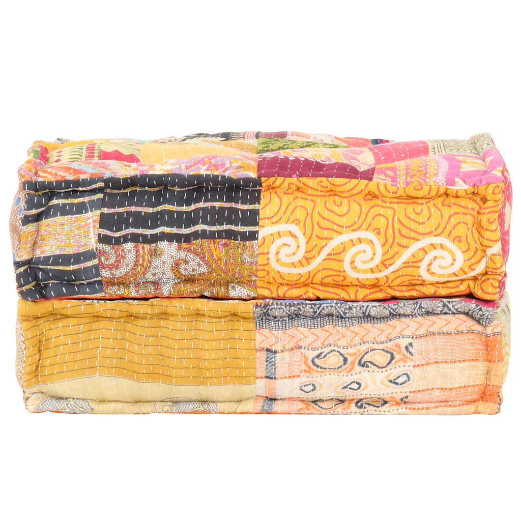 Πουφ Patchwork 60 x 70 x 36 εκ. Υφασμάτινο - PAKOBAZAAR