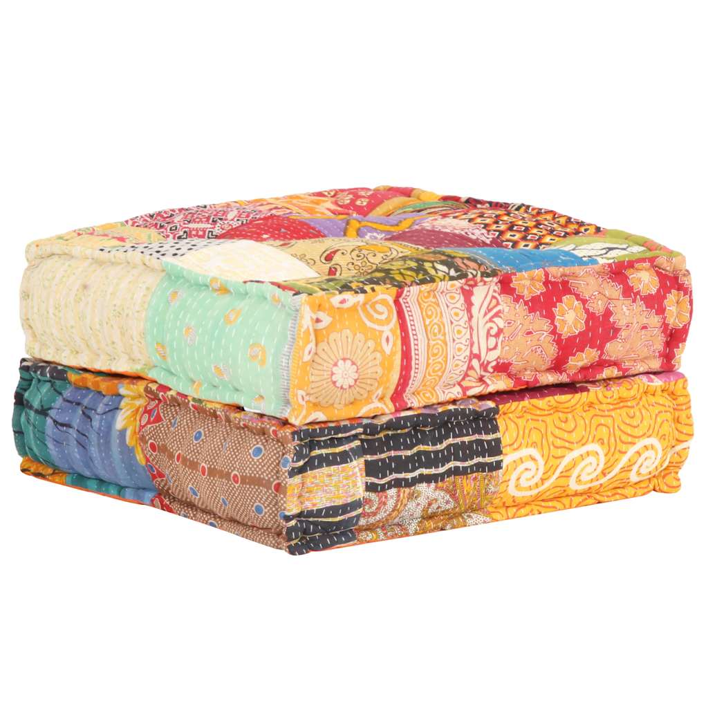 Πουφ Patchwork 60 x 70 x 36 εκ. Υφασμάτινο - PAKOBAZAAR