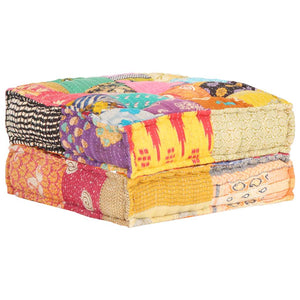 Πουφ Patchwork 60 x 70 x 36 εκ. Υφασμάτινο - PAKOBAZAAR