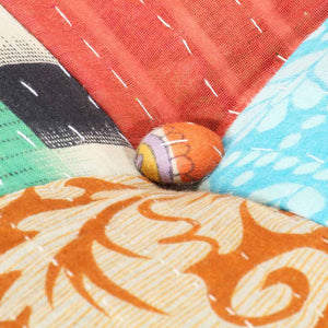 Πουφ Patchwork 60 x 70 x 36 εκ. Υφασμάτινο - PAKOBAZAAR