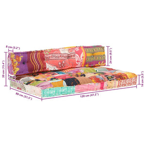 Μαξιλάρι για Καναπέ από Παλέτες Πολύχρωμο Patchwork Υφασμάτινο - PAKOBAZAAR