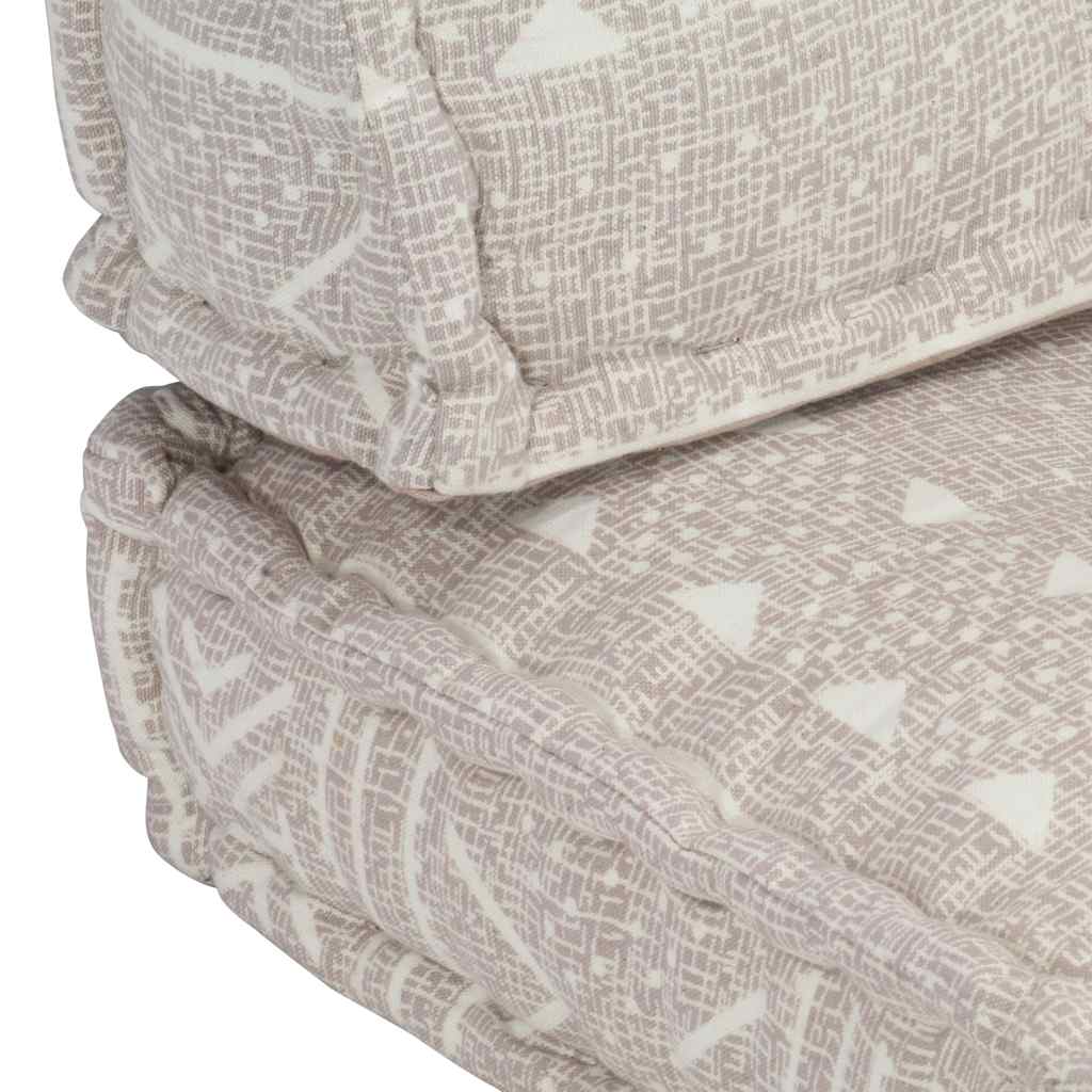 Μαξιλάρι για Καναπέ Παλέτας Ανοιχτό Καφέ Patchwork Υφασμάτινο - Pakobazaar