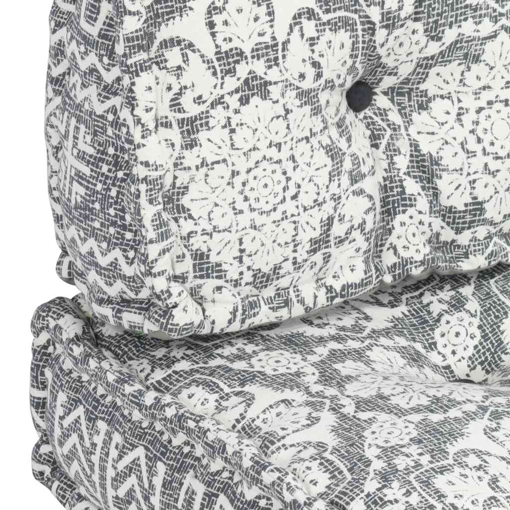 Μαξιλάρι για Καναπέ Παλέτας Ανοιχτό Γκρι Patchwork Υφασμάτινο - Pakobazaar