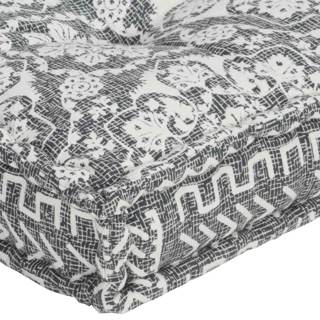 Μαξιλάρι για Καναπέ Παλέτας Ανοιχτό Γκρι Patchwork Υφασμάτινο - Pakobazaar