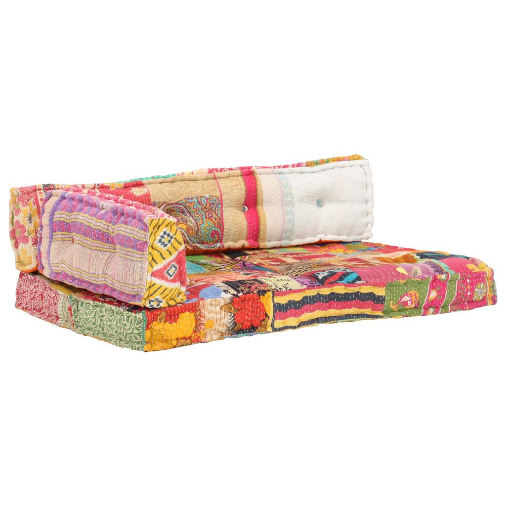 Μαξιλάρι για Καναπέ από Παλέτες Πολύχρωμο Patchwork Υφασμάτινο - PAKOBAZAAR