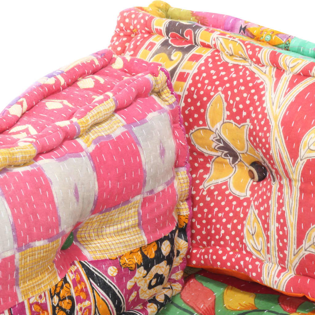 Μαξιλάρι για Καναπέ από Παλέτες Πολύχρωμο Patchwork Υφασμάτινο - PAKOBAZAAR