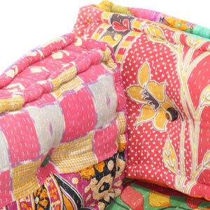 Μαξιλάρι για Καναπέ από Παλέτες Πολύχρωμο Patchwork Υφασμάτινο - PAKOBAZAAR