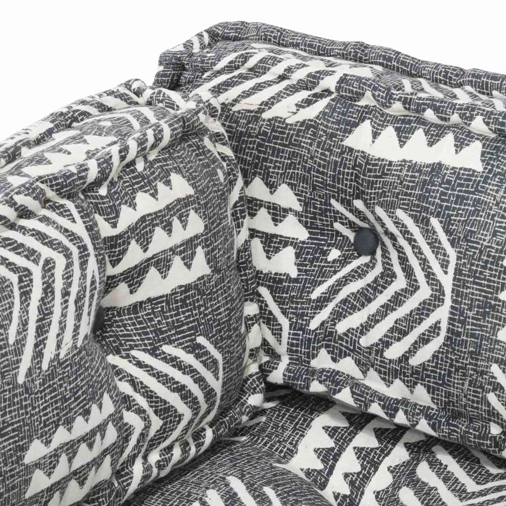 Μαξιλάρι για Καναπέ από Παλέτες Γκρι Patchwork Υφασμάτινο